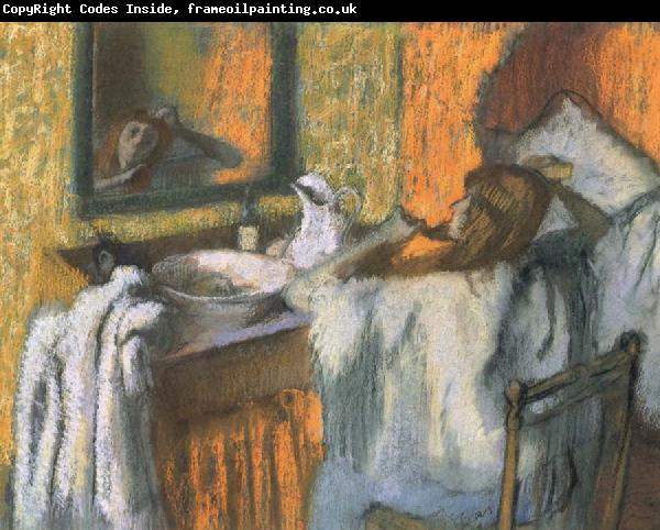 Edgar Degas Woman at her toilette